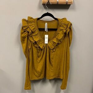 Anthropologie Ruffled Top